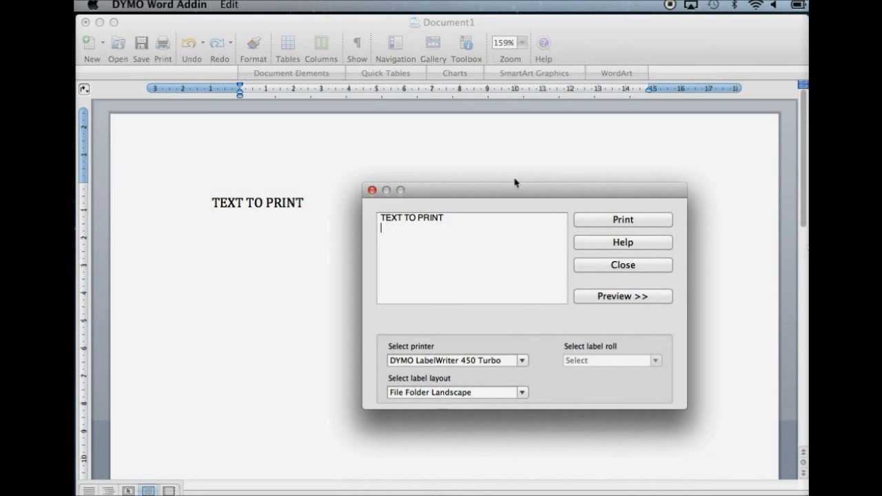 How To Print From Dymo Add Ins For Mac Word Throughout Dymo Label Templates For Word