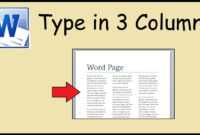 How To Type In 3 Columns Word within 3 Column Word Template