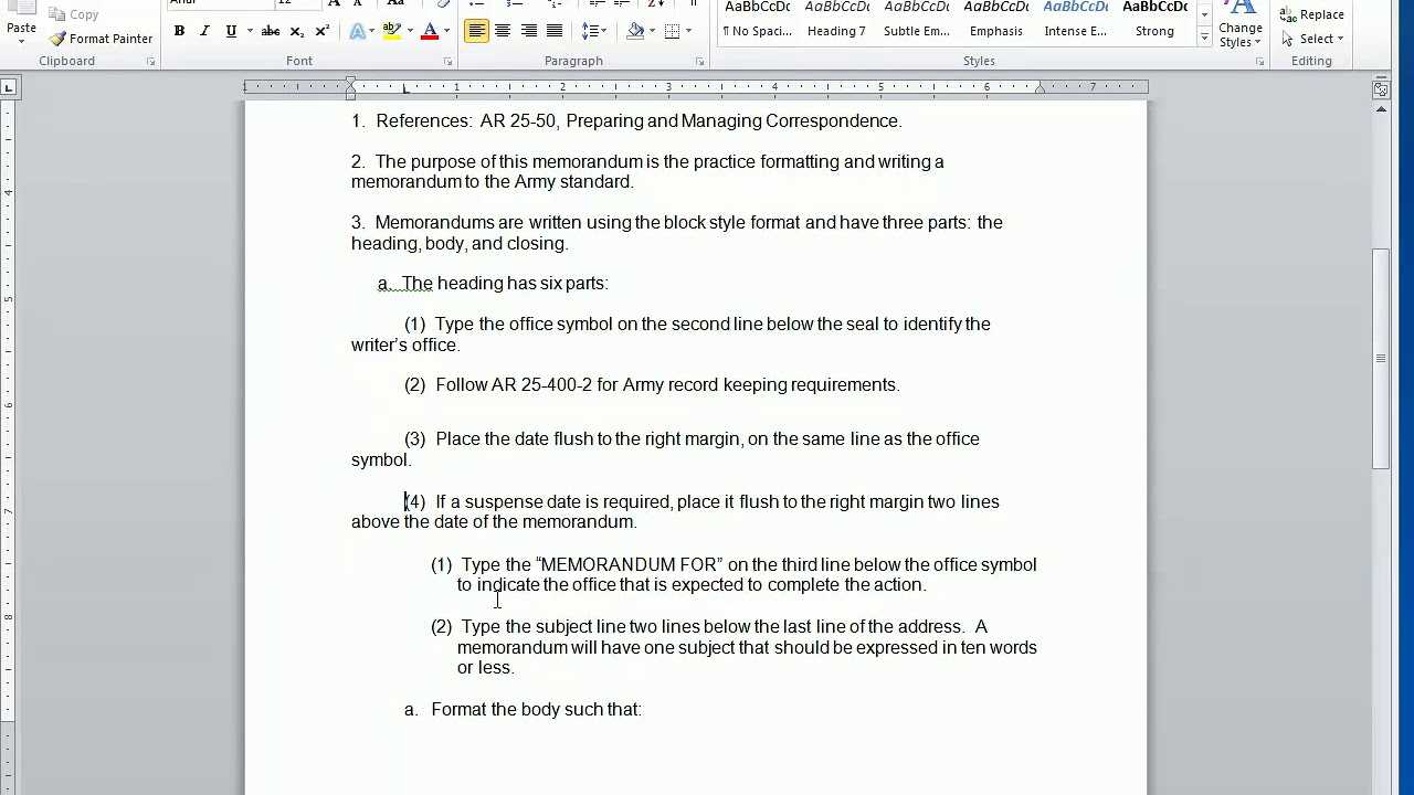 How To Write An Army Memo Iaw Ar25 50 Pertaining To Army Memorandum Template Word
