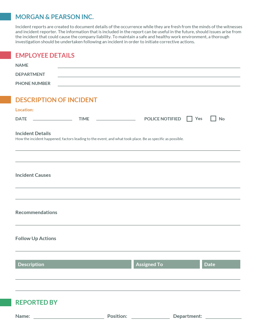 How To Write An Effective Incident Report [Templates] – Venngage Intended For Failure Investigation Report Template