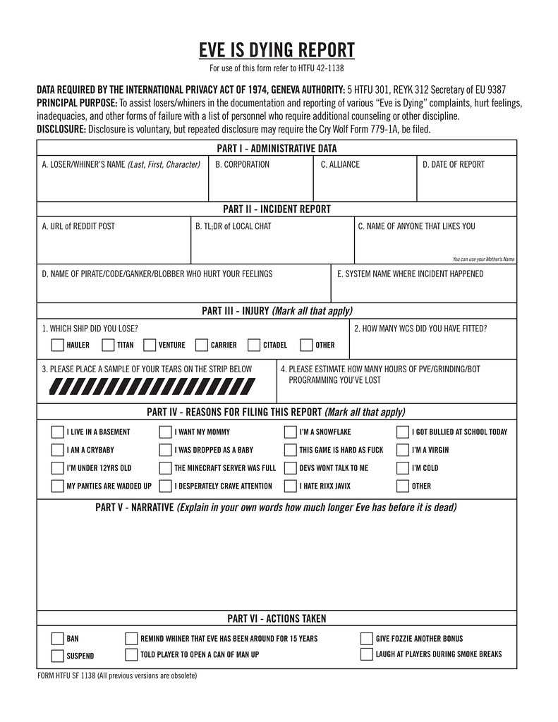 Id10T Form Printable That Are Lively | Mitchell Blog With Regard To Hurt Feelings Report Template