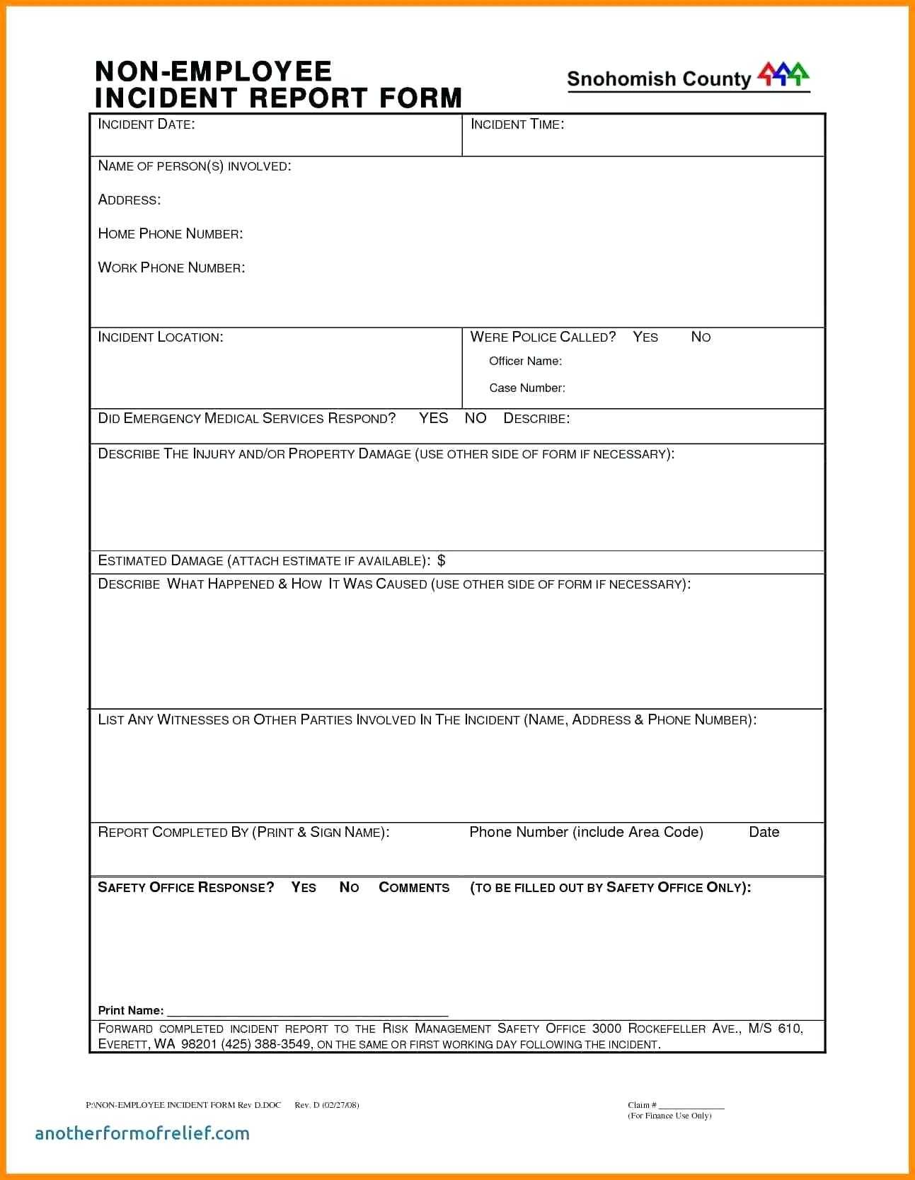 Incident Report Form Template Free Download – Vmarques Intended For Case Report Form Template