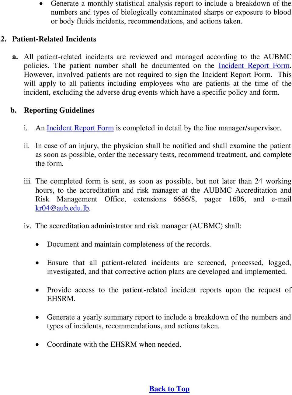 Incident Report Guidelines – Calep.midnightpig.co Within Hurt Feelings Report Template