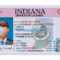 Indiana Driver License Psd Template For Blank Drivers License Template