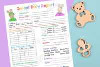 Infant Daily Report - In-Home Preschool, Daycare, Nanny Log with Daycare Infant Daily Report Template