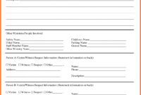 Information Technology Incident Report Template intended for Incident Report Form Template Doc