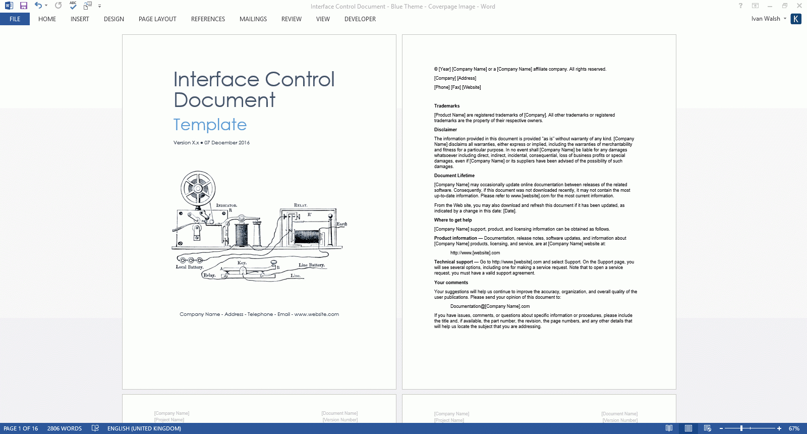 Interface Control Document Template (Ms Word) – Templates Regarding Product Requirements Document Template Word