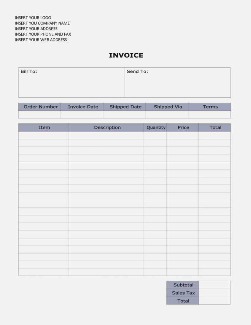 Invoice Spreadsheet Seven Free Realty Xecutives And Blank Regarding Free Printable Invoice Template Microsoft Word