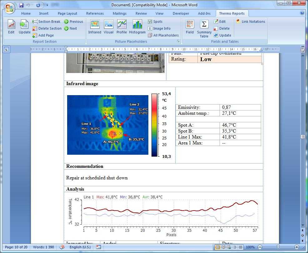 Irt Cronista | Grayess - Infrared Software And Solutions In Thermal Imaging Report Template
