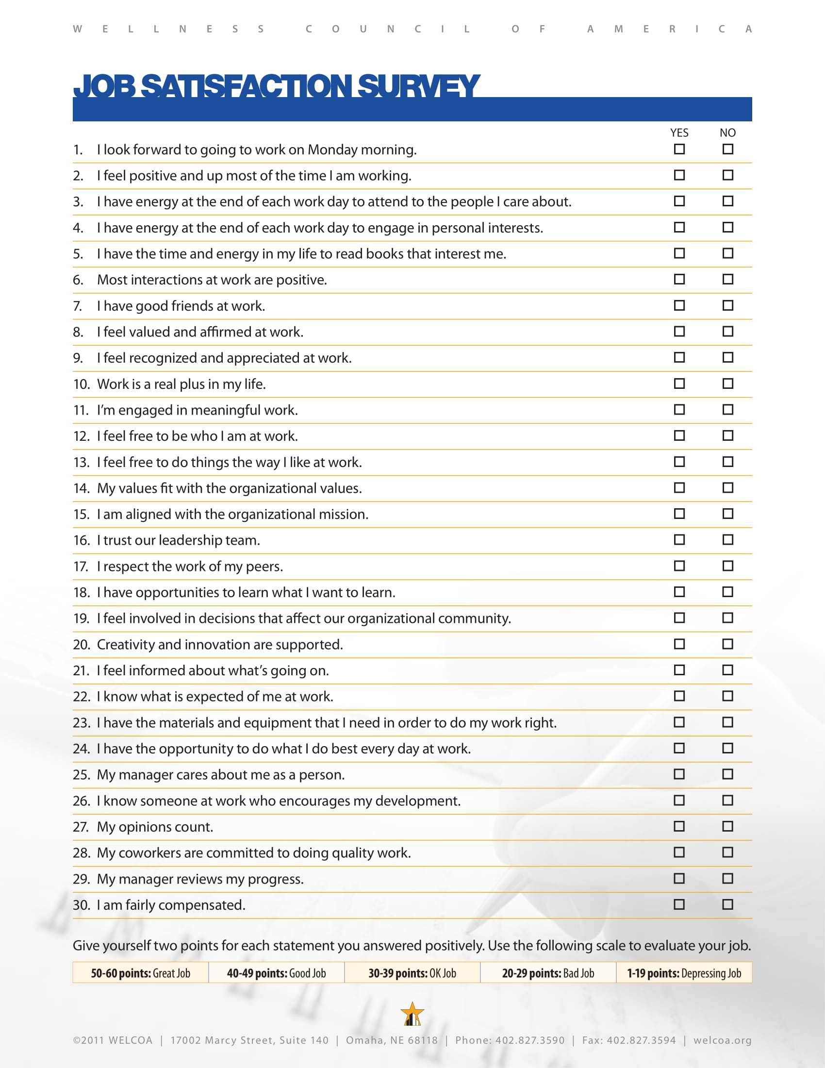 Job Satisfaction Questionnaire Sample – Dalep.midnightpig.co Inside Employee Satisfaction Survey Template Word