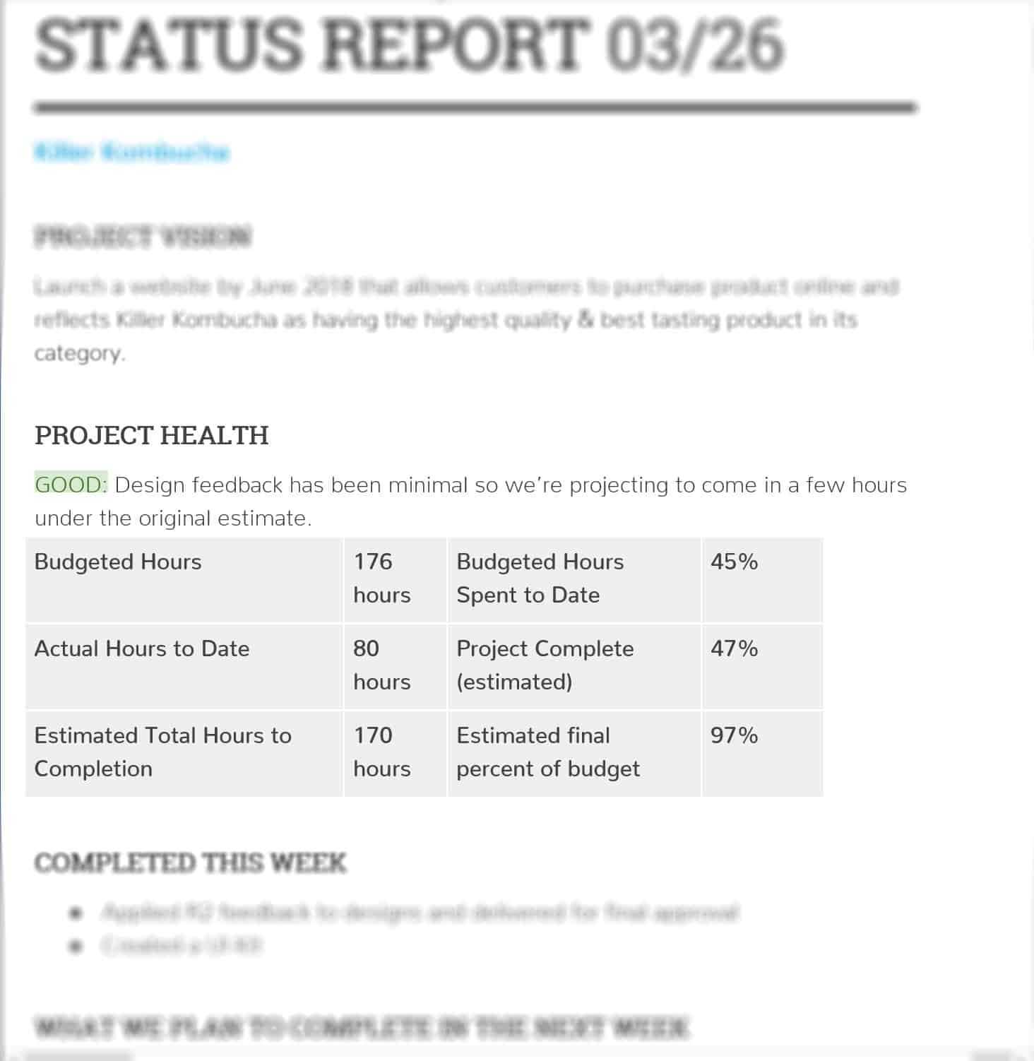 Keep Your Project On Track With Status Reports – The Digital With Regard To Project Status Report Email Template