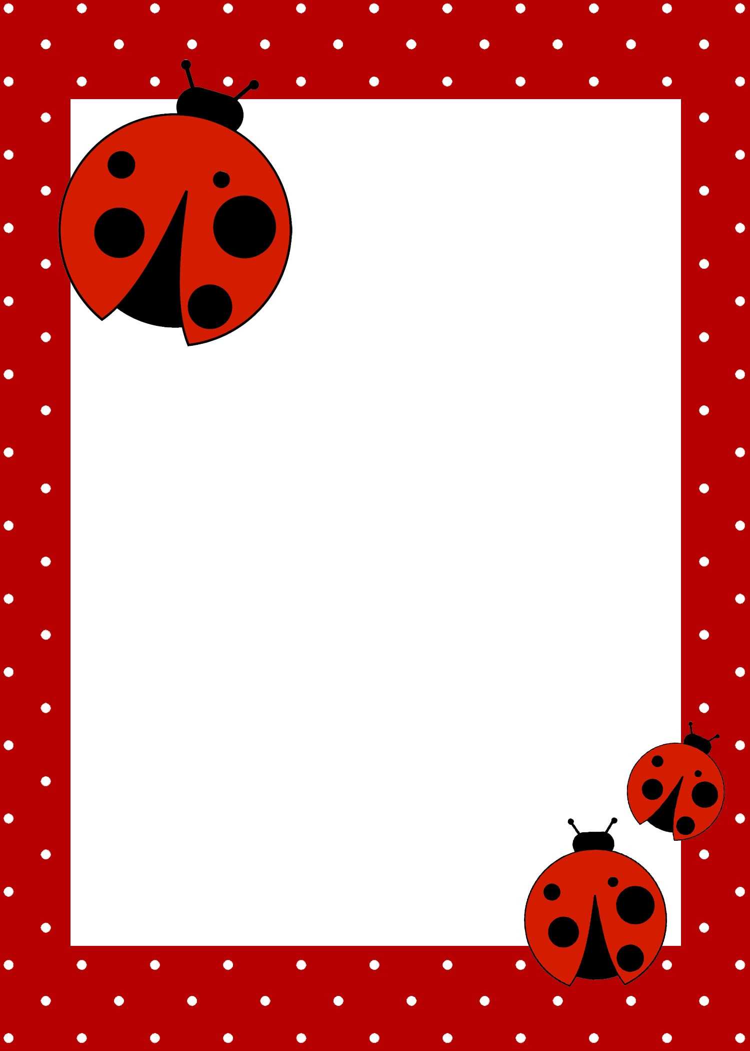 Ladybug Birthday Invitations Template Free – Dalep Throughout Blank Ladybug Template