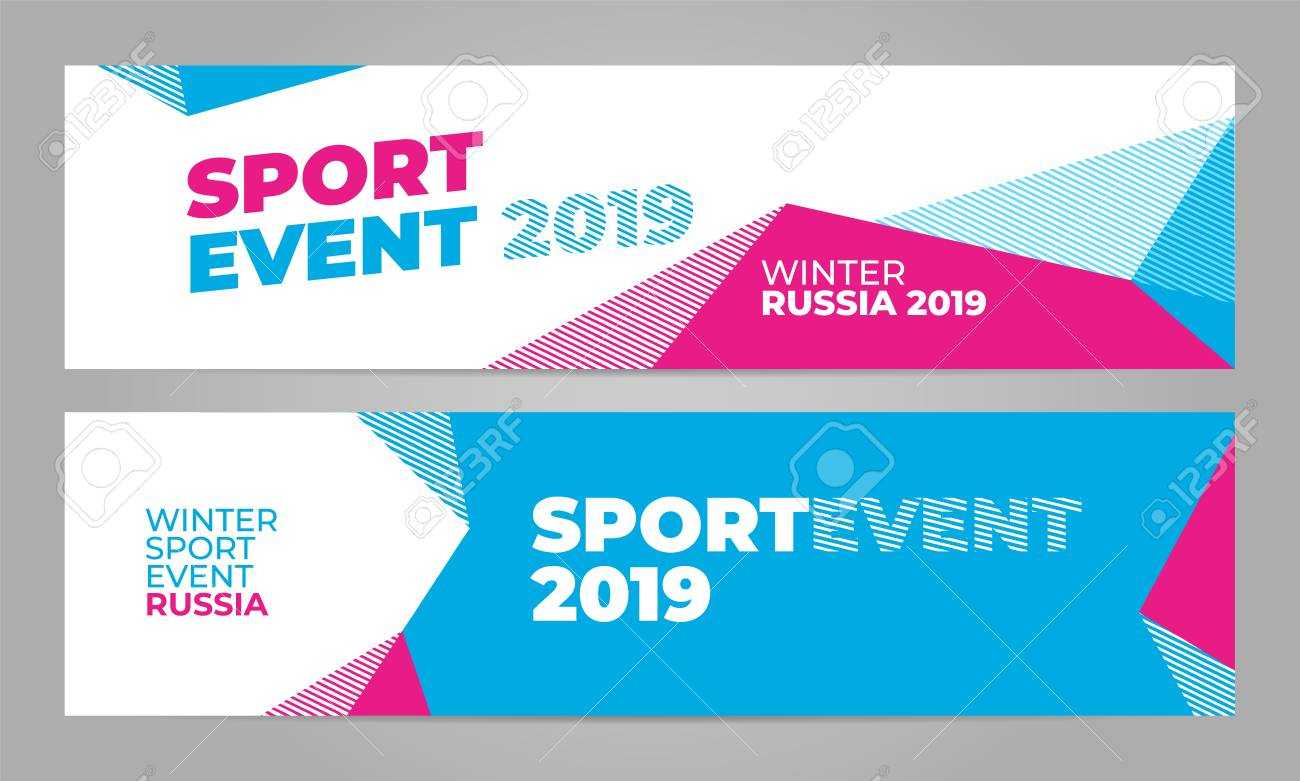 Layout Banner Template Design For Winter Sport Event, Tournament.. With Event Banner Template