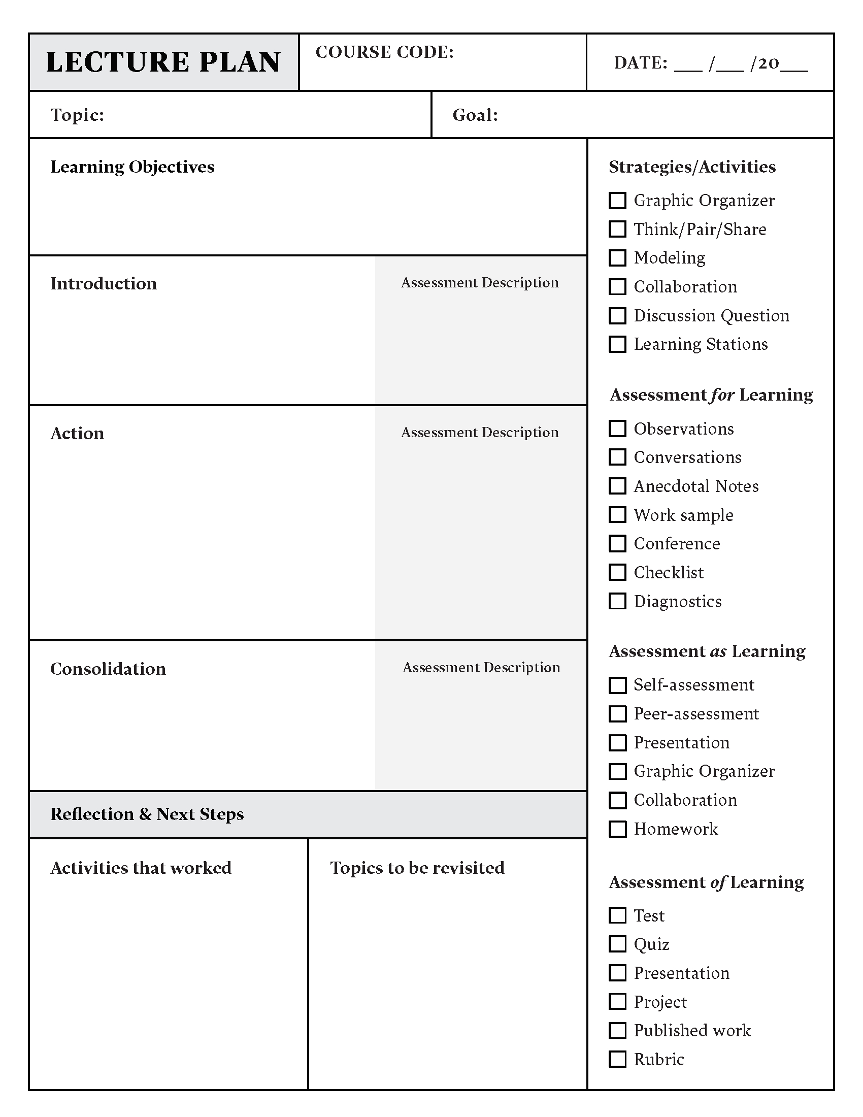 Lesson Plan Template Download In Word Or Pdf | Top Hat Inside Teacher Plan Book Template Word