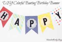 Let's Make It Lovely: Diy Colorful Bunting Birthday Banner for Diy Birthday Banner Template