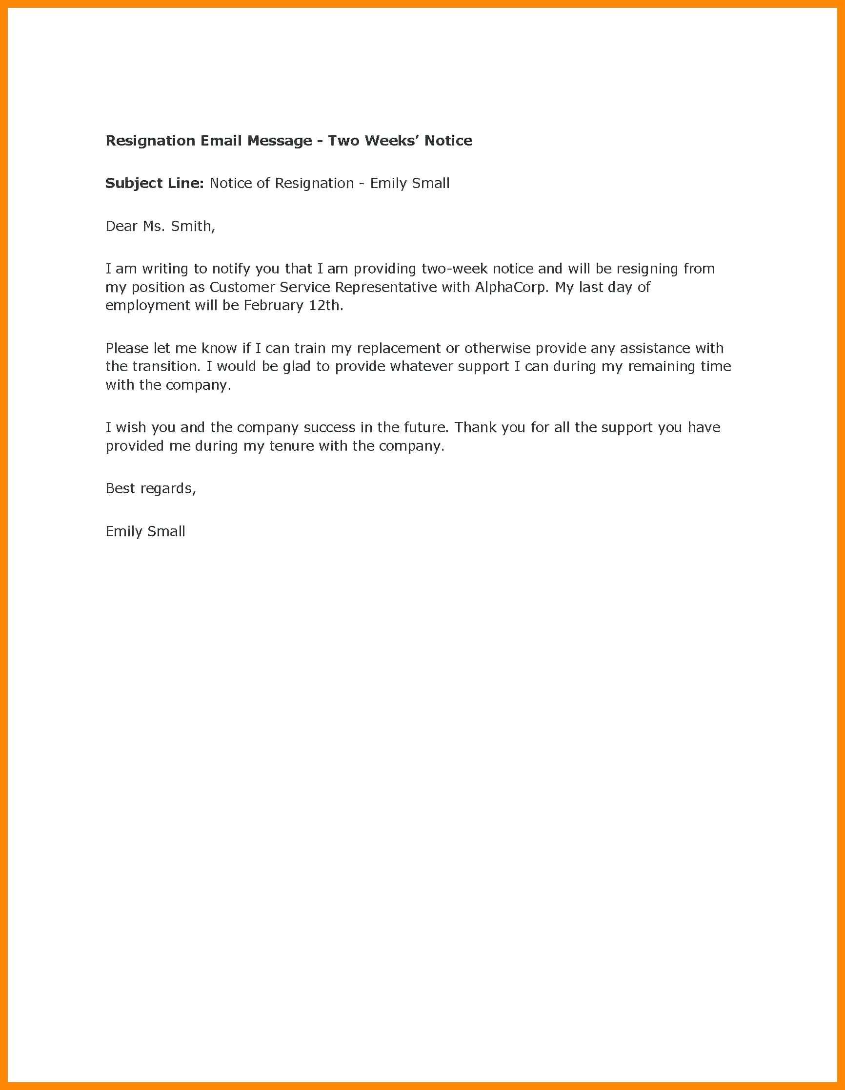 Letter Template Format – Harryatkins Within 2 Weeks Notice Template Word
