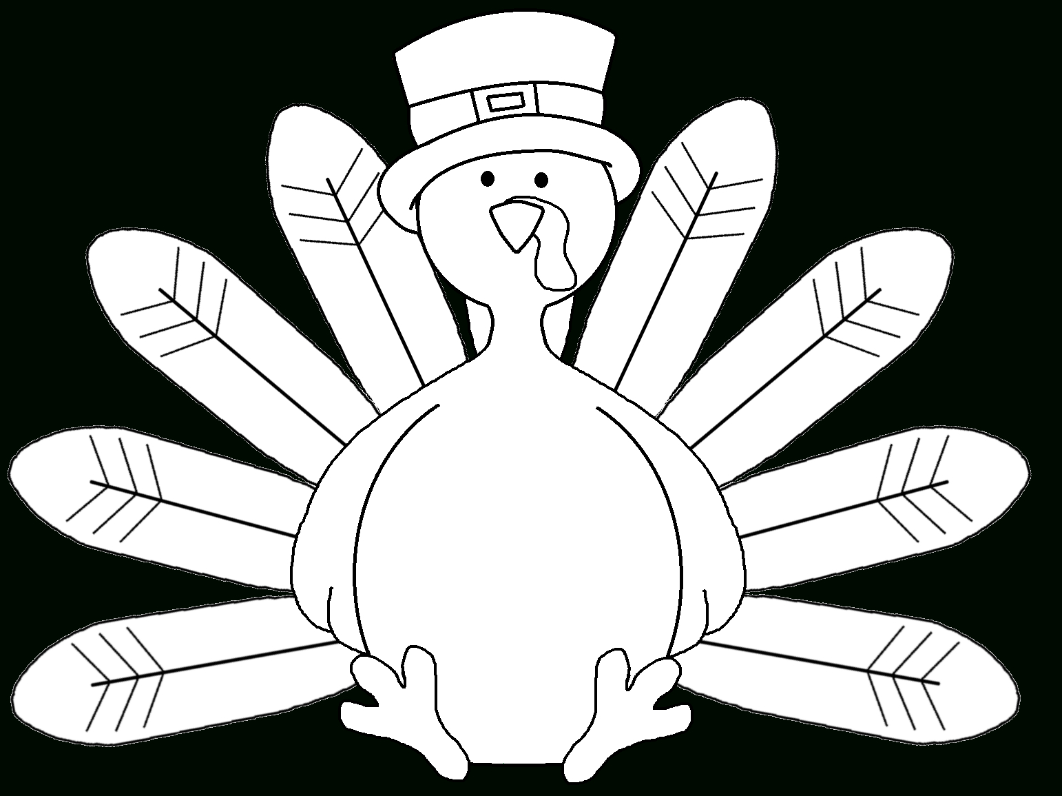 Library Of Black And White Turkey Printable Picture Library Within Blank Turkey Template