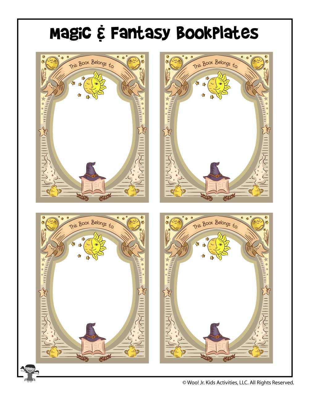 Magic And Fantasy Book Printable Bookplates | Woo! Jr. Kids For Bookplate Templates For Word