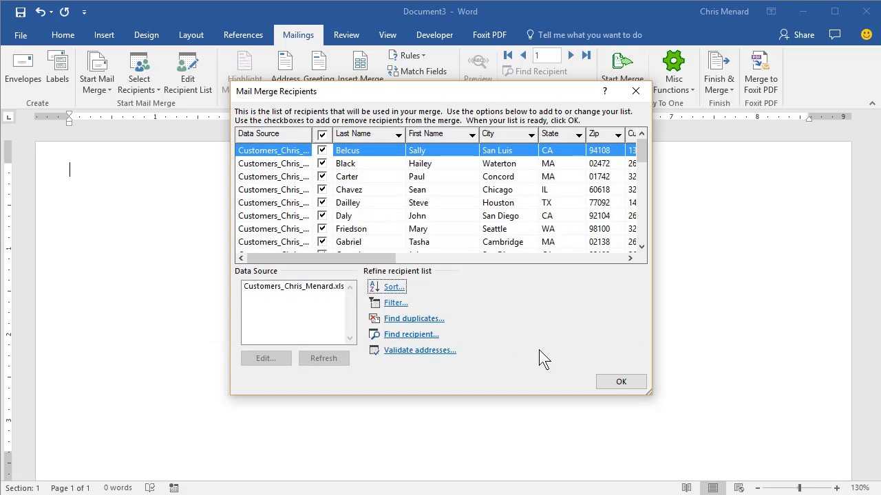 Mail Merge Envelopes With Microsoft Wordchris Menard With Regard To Word 2013 Envelope Template