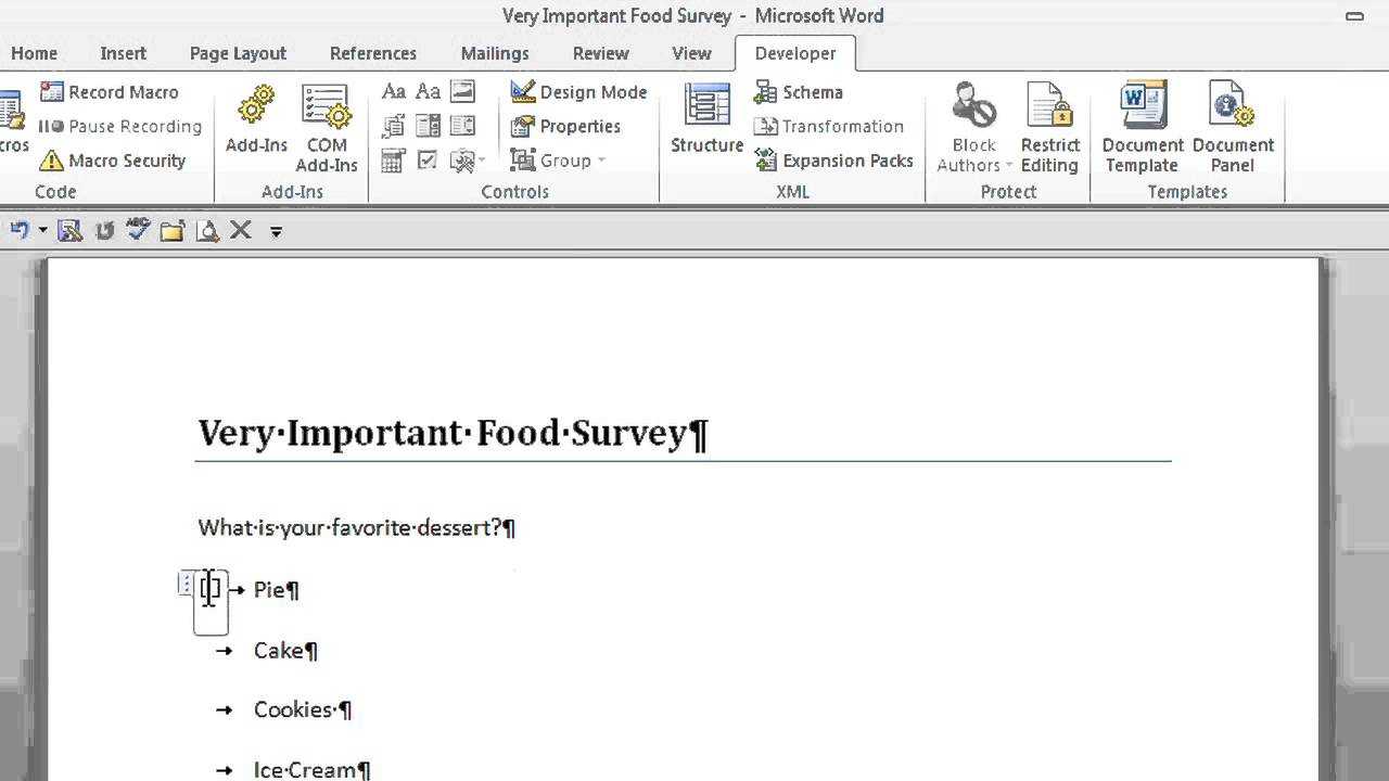 Make A Survey In Word – Dalep.midnightpig.co For Word 2010 Templates And Add Ins