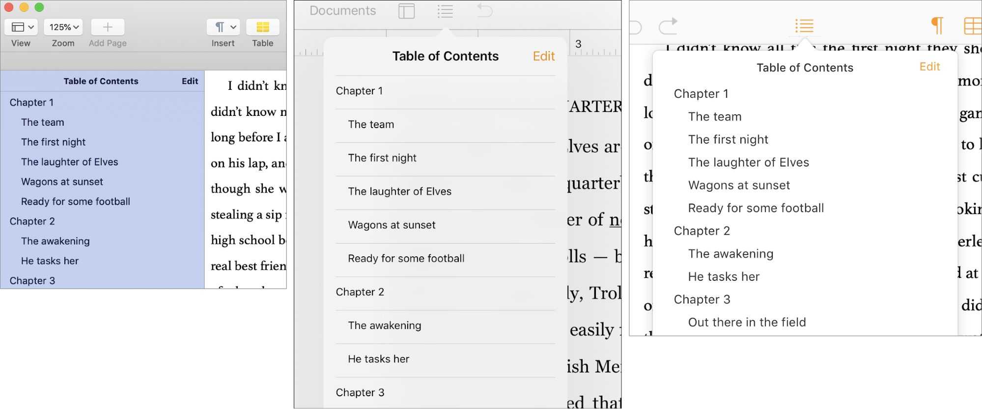 Making And Using Tables Of Contents In Pages – Tidbits Within Blank Table Of Contents Template