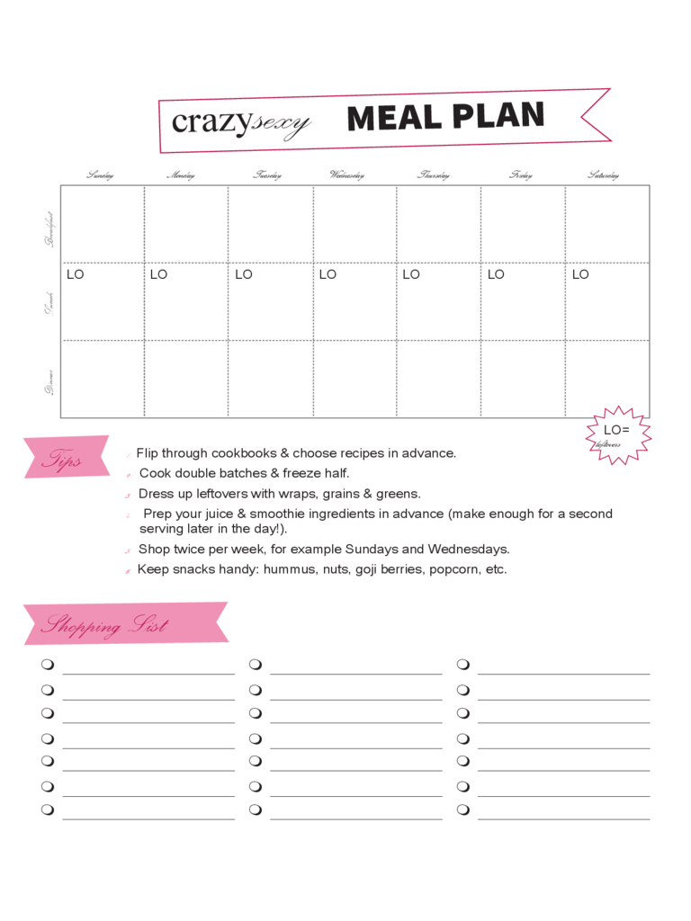 Meal Planner Template – 7 Free Templates In Pdf, Word, Excel In Weekly Meal Planner Template Word