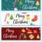 Merry Christmas Set Of Banners Template With within Merry Christmas Banner Template