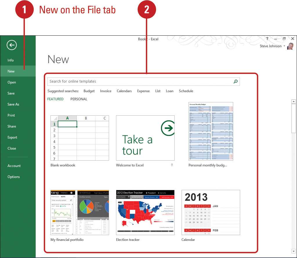 Microsoft Excel 2013 : Creating A Workbook Using A Template Regarding Creating Word Templates 2013