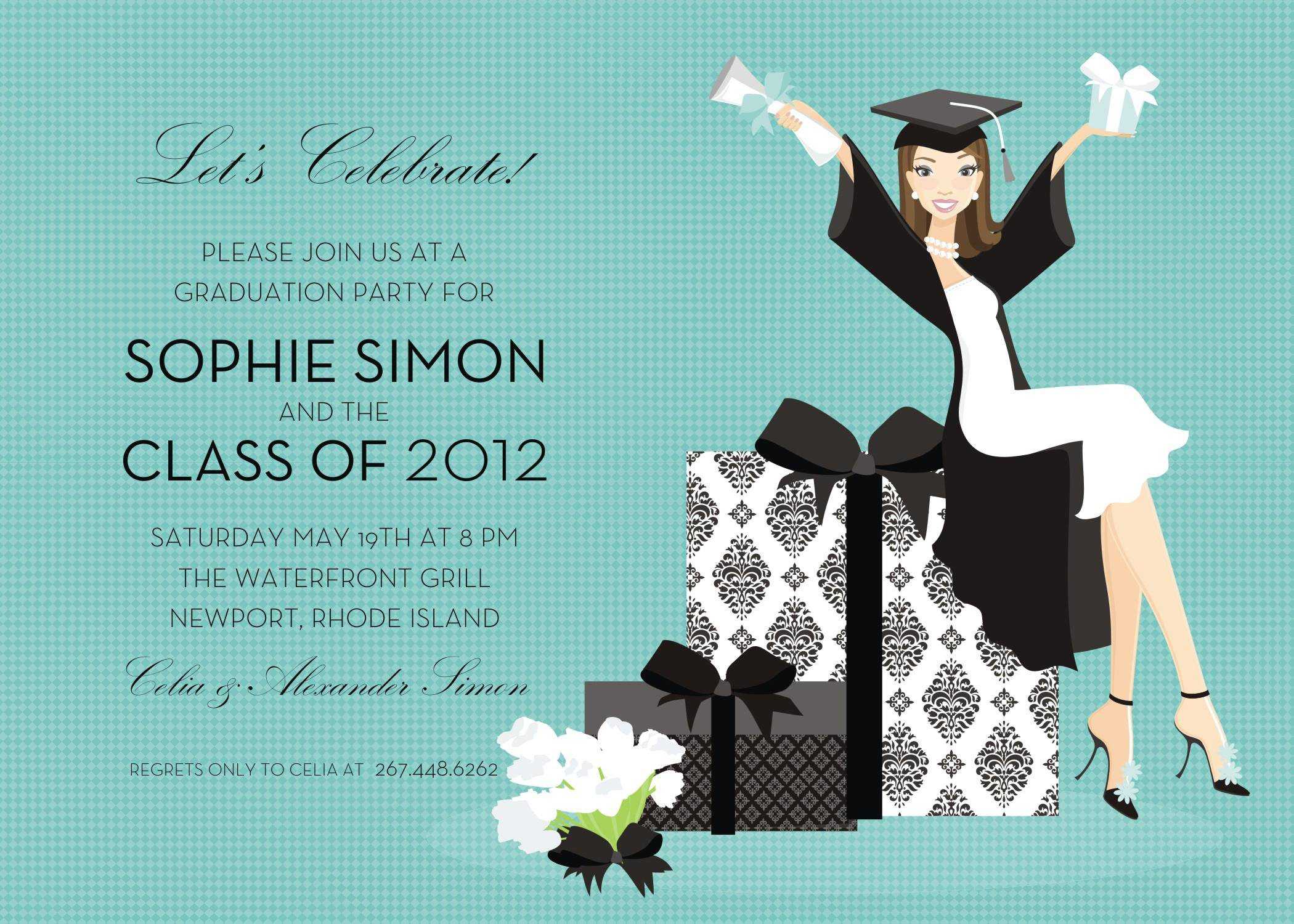 Microsoft Invite Templates Graduation Invitation Templates Throughout Free Graduation Invitation Templates For Word