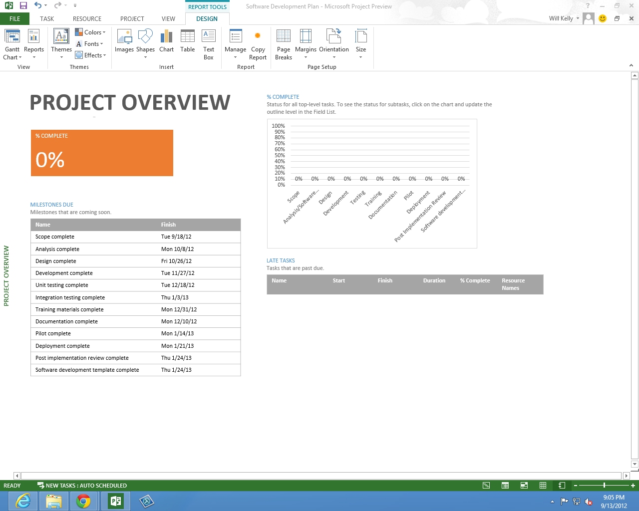 Microsoft Project Professional 2013 New Features Preview For Ms Project 2013 Report Templates