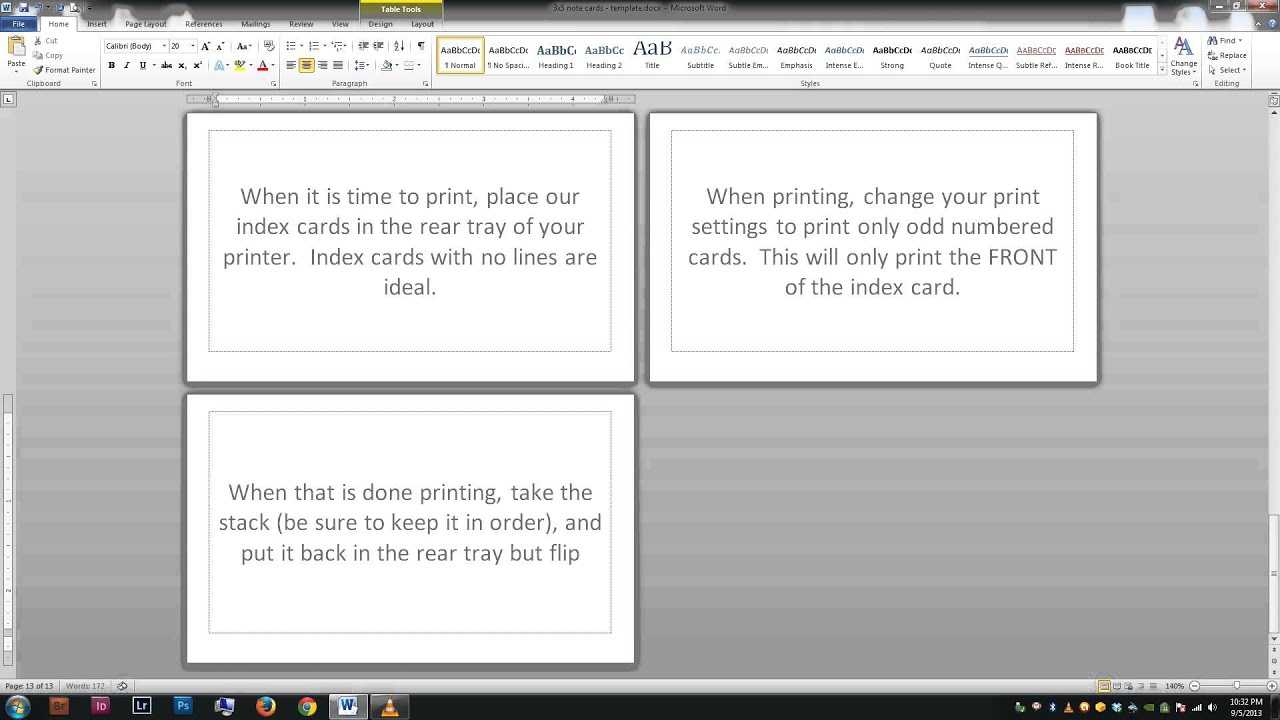 Microsoft Word Note Card Template – Calep.midnightpig.co For 3X5 Blank Index Card Template