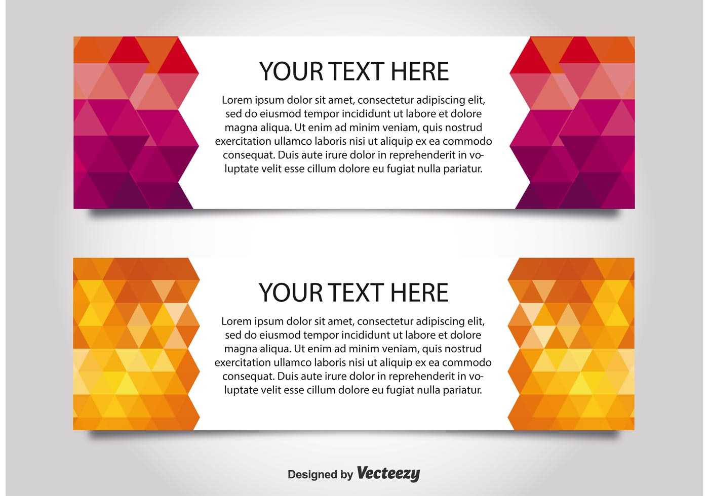 Modern Style Web Banner Templates - Download Free Vectors Pertaining To Free Website Banner Templates Download