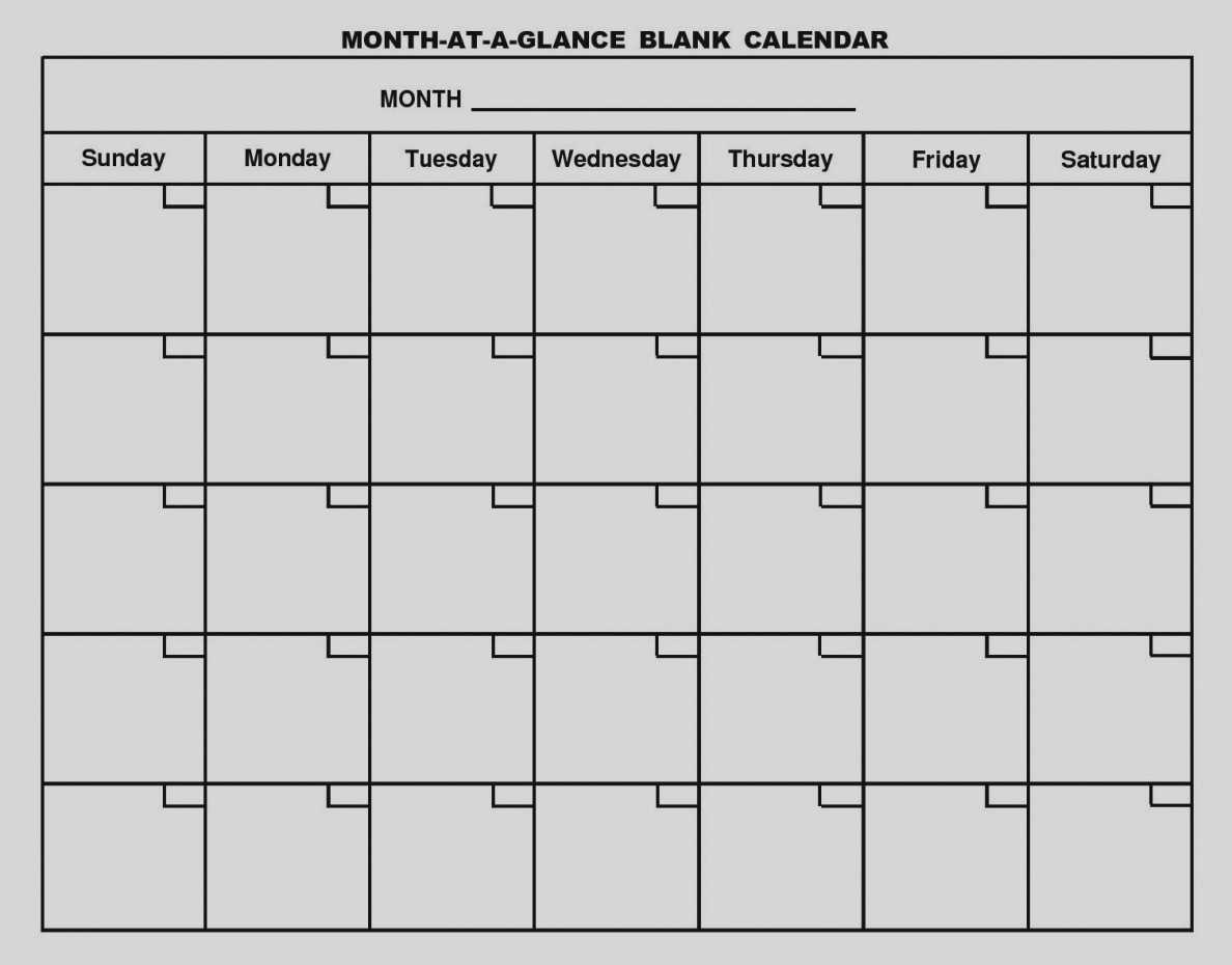 Month At A Glance Blank Calendar Template – Dalep.midnightpig.co Regarding Month At A Glance Blank Calendar Template
