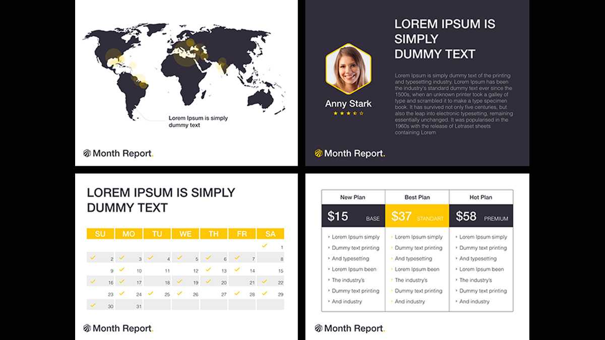 Month Report Powerpoint Template Within Monthly Report Template Ppt