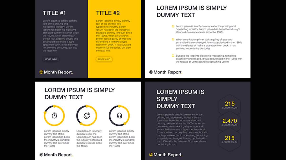 Month Report Powerpoint Template Within Monthly Report Template Ppt