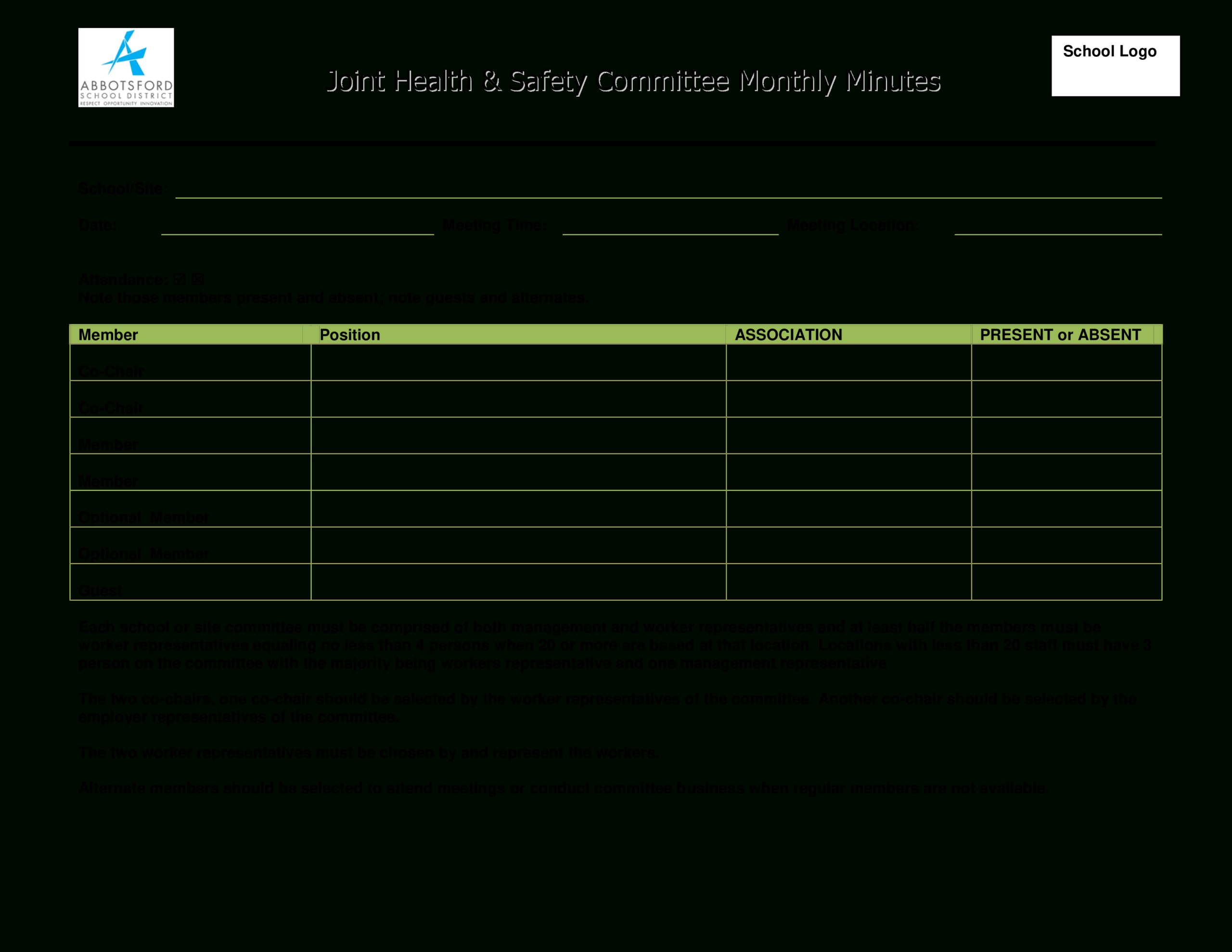 Monthly Safety Meeting Template – Calep.midnightpig.co With Regard To Ohs Monthly Report Template