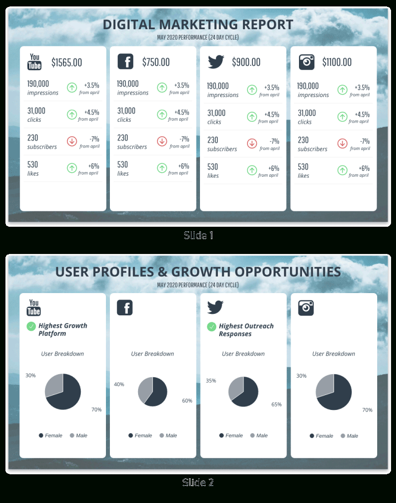 Monthly Social Media Report In Social Media Report Template