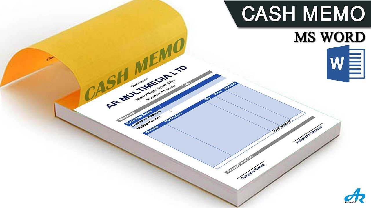 Ms Word Tutorial: How To Make Cash Memo Design In Ms Word 2019 | Cash Book  | Money Receiptar In Memo Template Word 2013