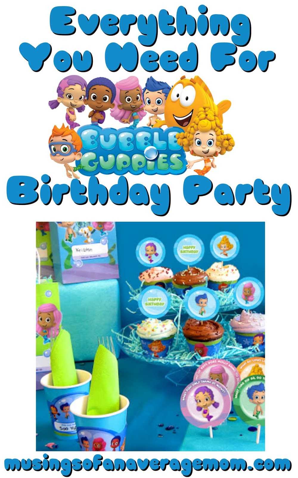 Musings Of An Average Mom: Bubble Guppies Party Printables Throughout Bubble Guppies Birthday Banner Template