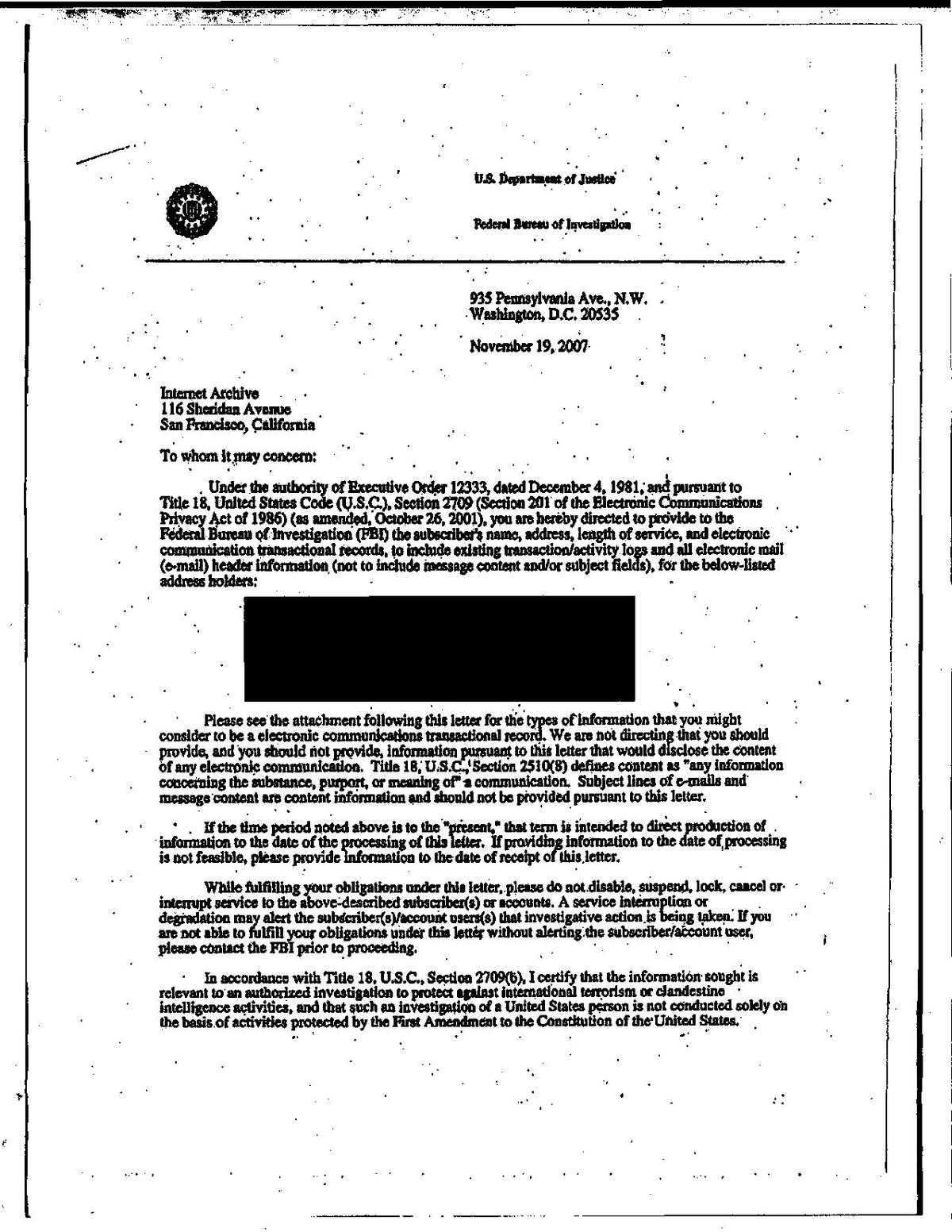 National Security Letter – Wikipedia Within Private Investigator Surveillance Report Template