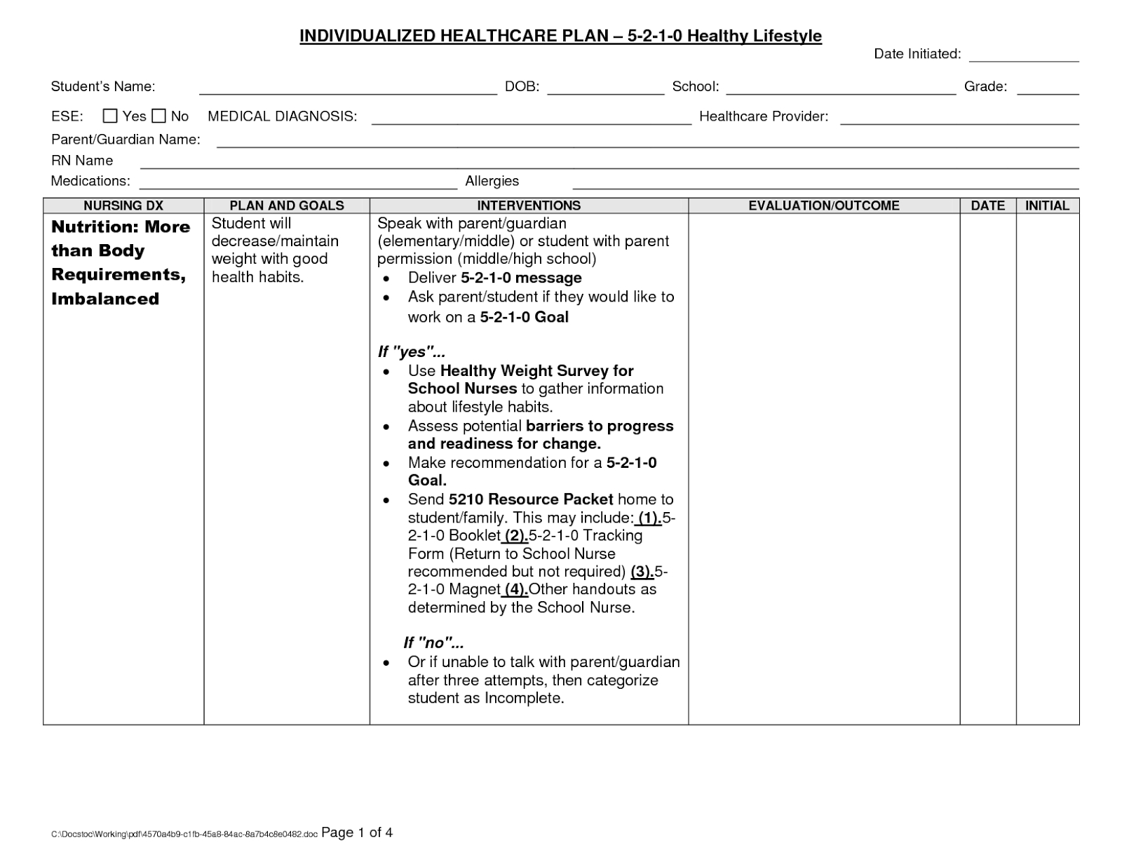 Nursing Homes Near Me: Blank Nursing Care Plans - Nursing Within Nursing Care Plan Templates Blank