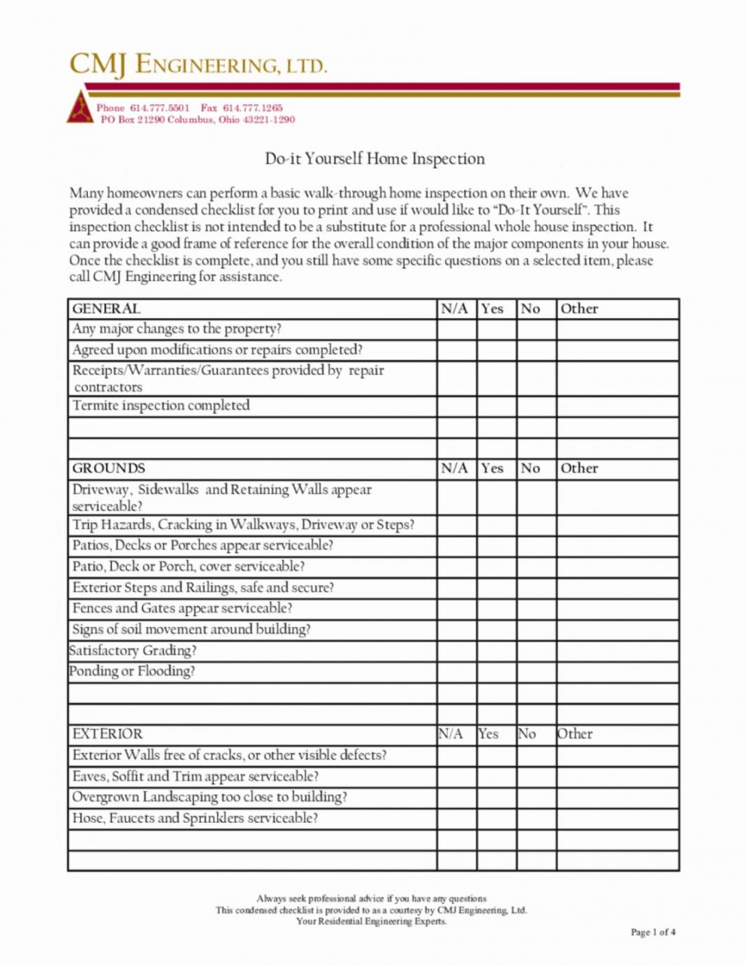Ohs Monthly Report Template Audit Hazard Inspection Checklist Throughout Ohs Monthly Report Template