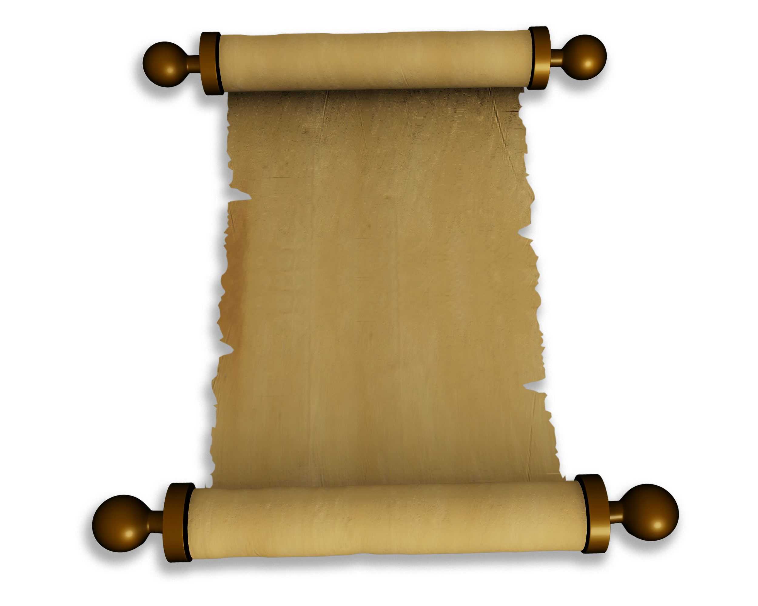 Old Brown Scroll Paper On White Background Stock Photo Regarding Scroll Paper Template Word