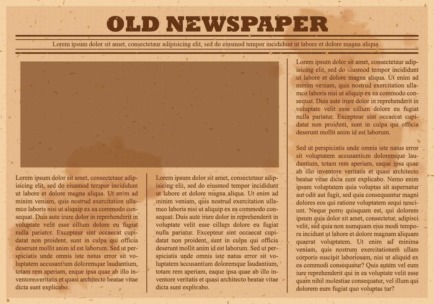 Old Newspaper Template Free Vector Art – (31 Free Downloads) In Blank Old Newspaper Template