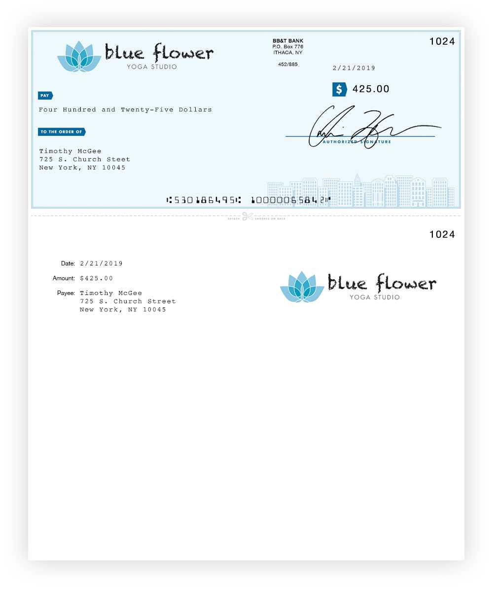 Online Check Printing | Checkeeper With Customizable Blank Check Template