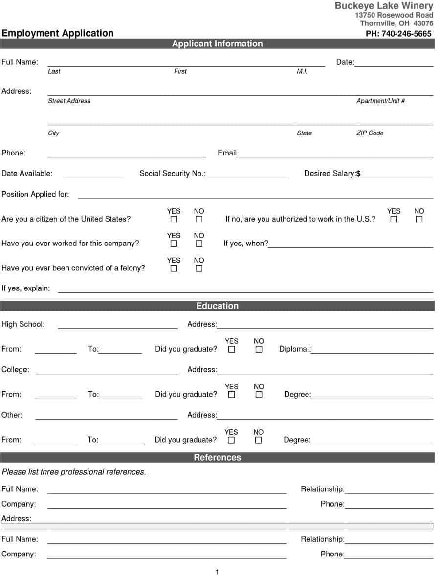 Online Job Application Template – Dalep.midnightpig.co With Employment Application Template Microsoft Word