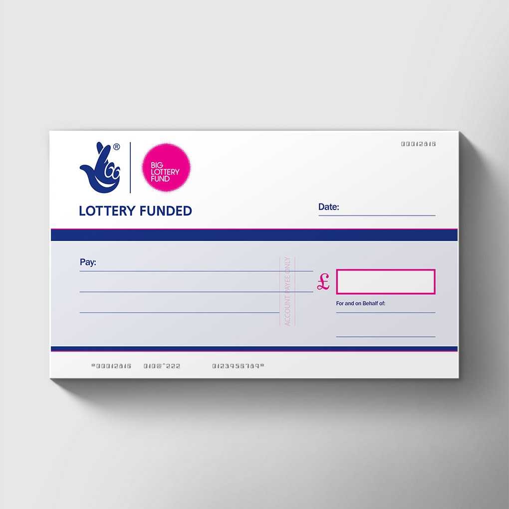 Order Large Reusable Lottery Presentation Novelty Cheques Pertaining To Blank Cheque Template Uk