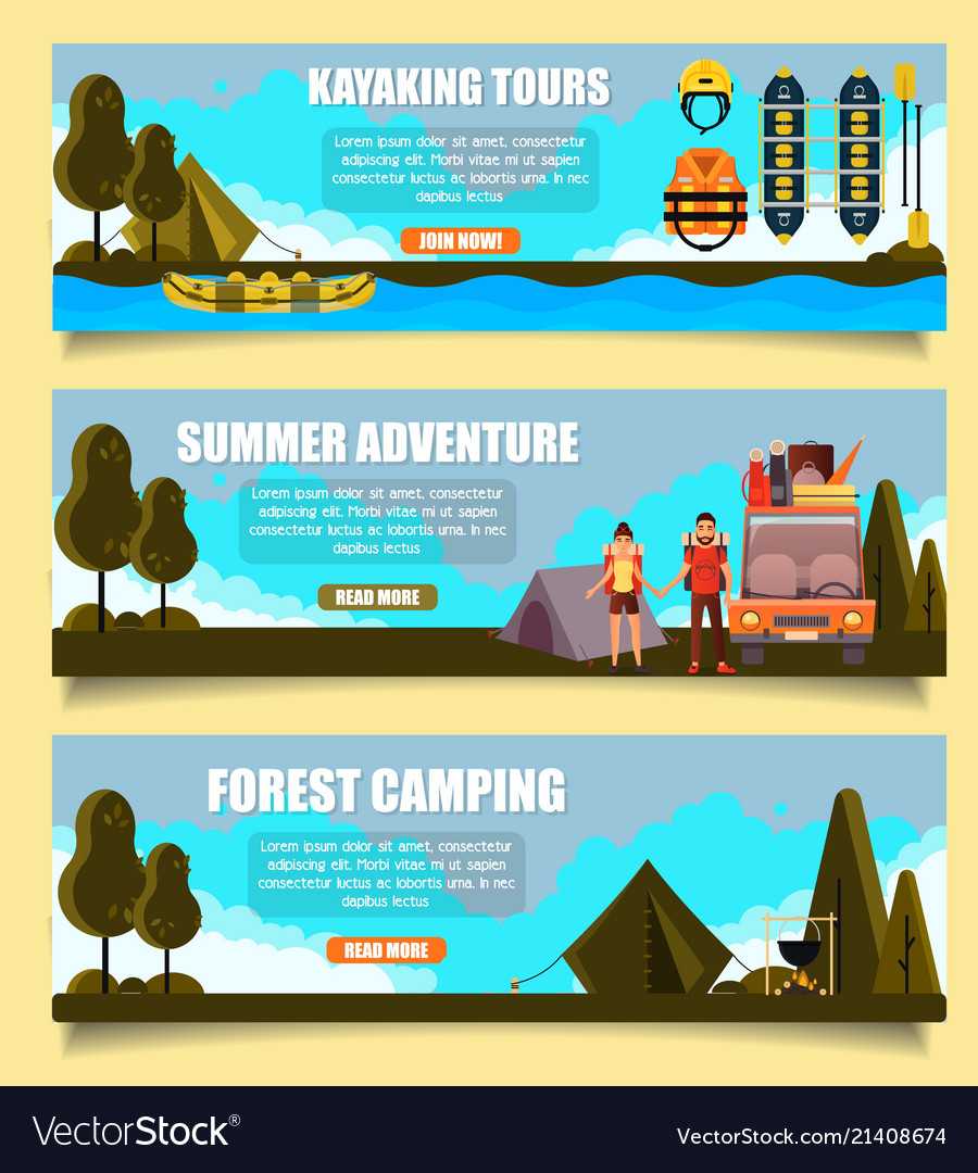 Outdoor Adventure Banners Web Templates Inside Outdoor Banner Design Templates