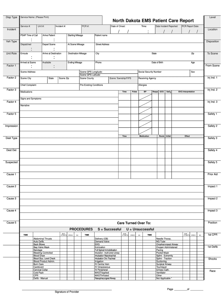 Patient Care Report Examples - Fill Out And Sign Printable Pdf Template |  Signnow For Patient Care Report Template