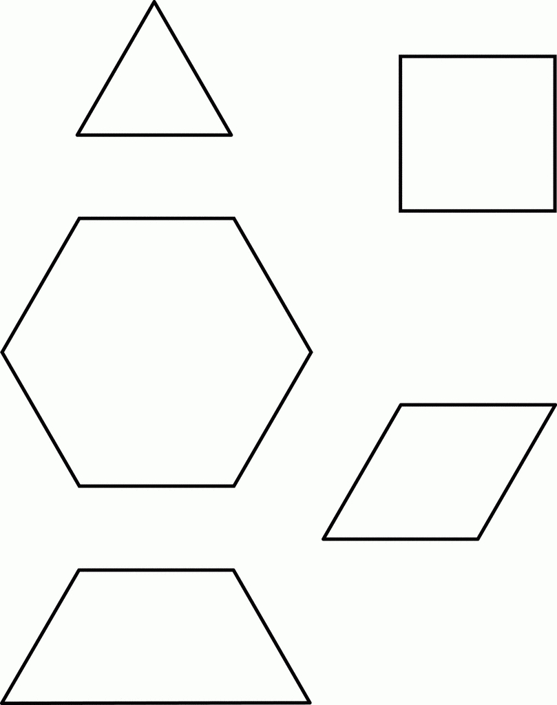 Pattern Blocks Clipart For Blank Pattern Block Templates